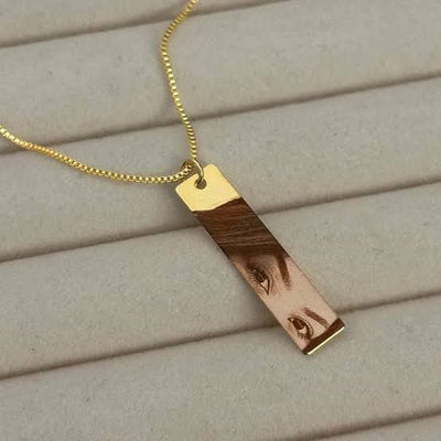 Personalized Eye's Engraved Necklace