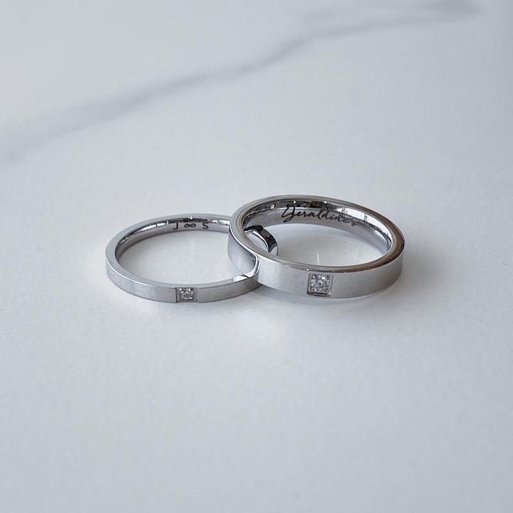 PERSONALIZED COUPLE BANDS - 925 SILVER