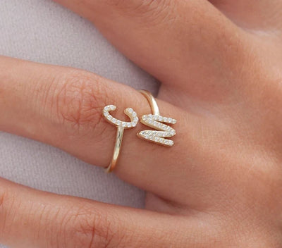 Diamond Initial Ring