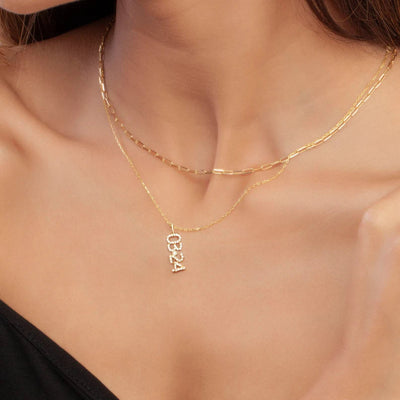 Diamond Date-Number/Name Necklace